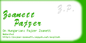 zsanett pajzer business card